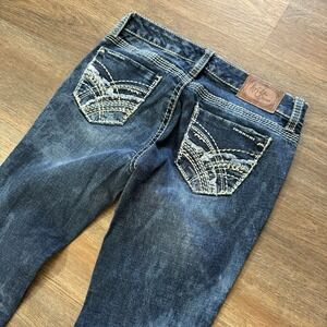 Ariya Jeans‎ Women's Bootcut Flare Leg Blue Jeans Sz 7/8 Country Cowgirl